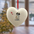St Bernard Ceramic Heart Bauble